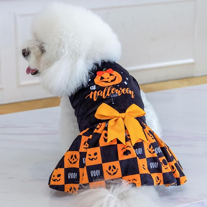 CuteBone Dog Dresses Velvet Holiday Small Dogs Clothes CVA24L-D