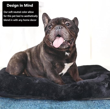 nononfish Crate Beds for Small Dogs Washable Fit Metal Dog Crates or Cage with Zipper 24 inch Anxiety,24 x 18