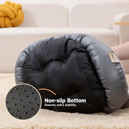 Jiupety Cute Round Dog Beds for Small Dogs 24in Pet 24lbs, Washable