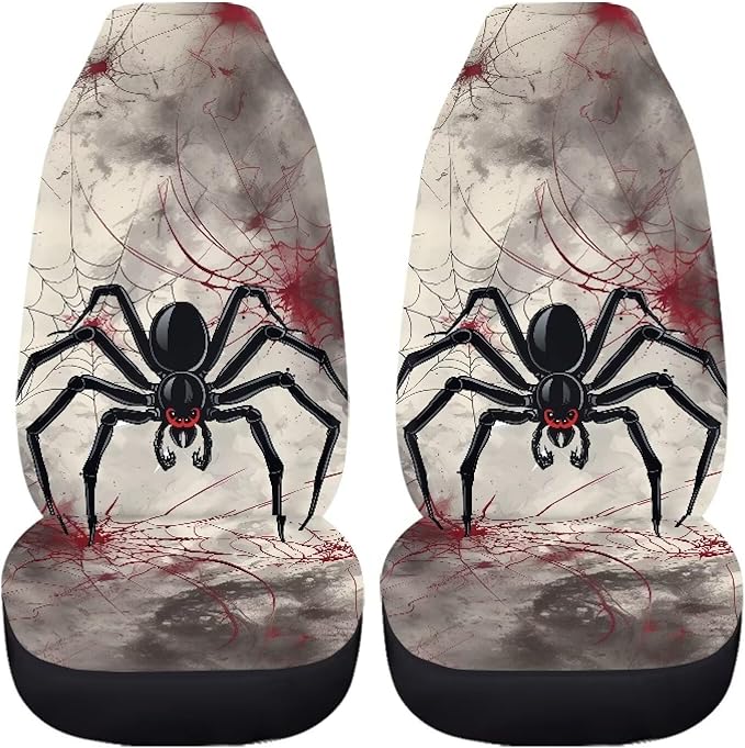 Halloween Spider Web Car Seat Cover for Women Men