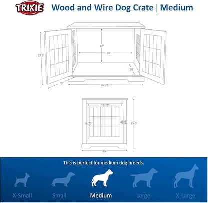 TRIXIE 32.7" Indoor Dog Crate 50 lb,