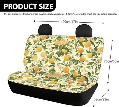 AFPANQZ Lemon Car Backseat Covers Dog Seat Cushion for Rear Seat Non-Slip Soft Car Seat Covers for Dogs