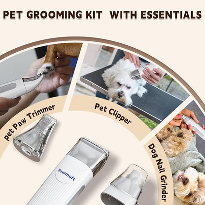 Dog Grooming Vacuum & Dog Grooming Kit, Dog Vacuum for Shedding Grooming with 2 L Capacity, Max 11 Kpa Dog Hair Vacuum with 15 Pet Grooming Tools, Pet Grooming Vacuum for Dogs/Cats/Home