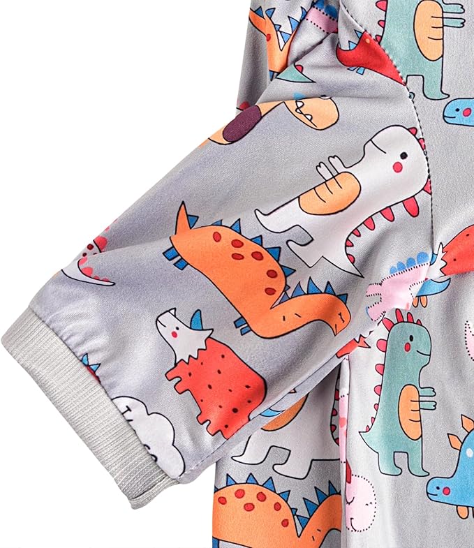 Dinosaur Dog T Shirts Cute Dinosaur Pattern Printed Apparel Shirt for Large Dogs Softable Stretchy Pet Clothes (L, Grey Dinosaur)