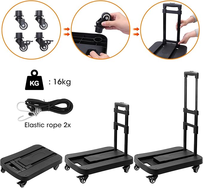 Pet Carrier RollerRoller Cart with Bonus Elastic Strap