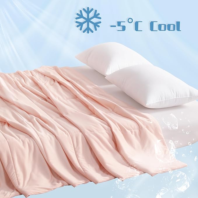 NTBAY Cooling Blanket for Dogs, Toddler Cooling Blanket, Japanese Double-Sided Cold Tech Fabric Cooling Blanket for Hot Sleepers, Q-Max 0.43, 39x47 Inches, Coral Pink