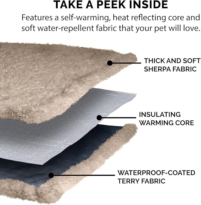 Furhaven Waterproof & Self-Warming Throw Blanket for Dogs & Indoor Cats