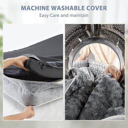 BFPETHOME Orthopedic Dog Beds for Large Dogs-Waterproof Sofa Dog Bed with Removable Washable Cover