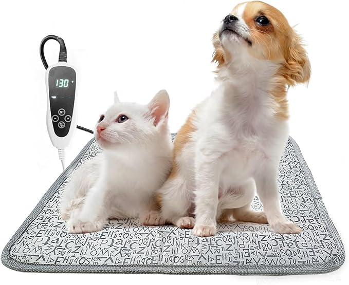Pet Heating Pad 18x18 in Cat Heating Pads for Cats Waterproof Smart Thermostat Switch