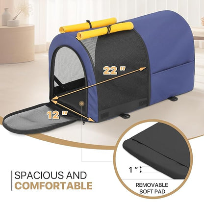 MoNiBloom Double Dog Stroller with Detachable Carrier Bags Large 4 Wheels Foldable Jogger for Small and Medium Dog Cats