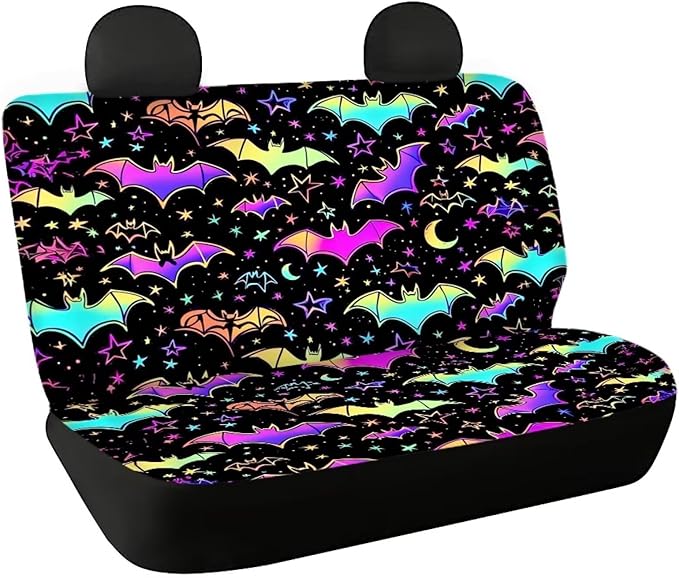 WELLFLYHOM Goth Bats Car Accessories Bench Seat Cover