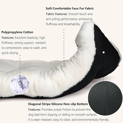 nononfish Large Dog Crate Pads 48 x 30 Washable with Anti-Slip Bottom fit Metal Dog Crates or Kennel 48inch Kennel