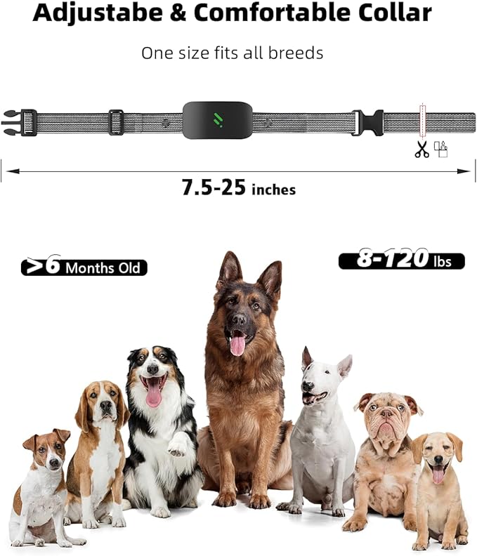 Dog Training Collar with Remote IP67 Waterproof 2680FT Dog 8-120lbs Rechargeable 4 Training