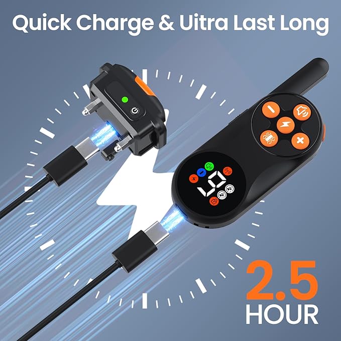 Dog Shock Collar 3300Ft, Shock 8-120lbs, Waterproof