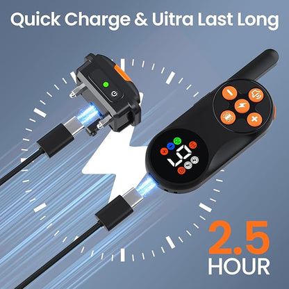 Dog Shock Collar 3300Ft, Shock 8-120lbs, Waterproof