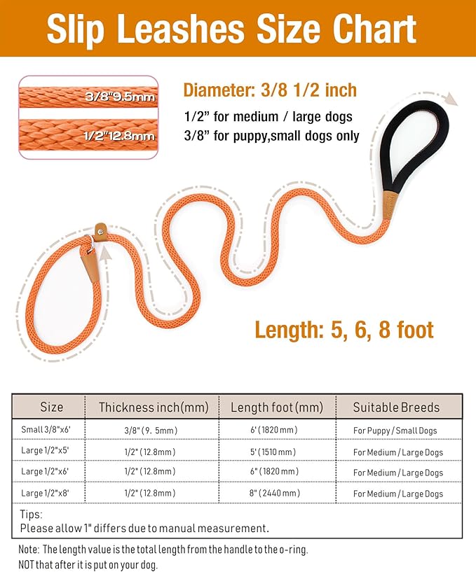 lynxking 6 FT Dog Leash Slip Lead 2