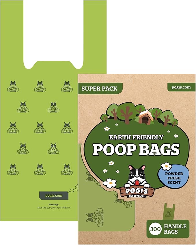 Pogi's Dog Poop Bags with Easy-Tie Handles 300 Doggy