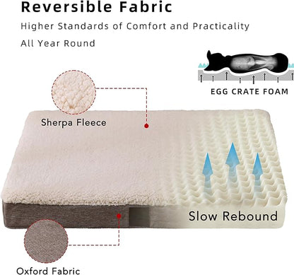 DaysU Dog Bed for Medium Dogs 35 Ibs, 35x22x3in