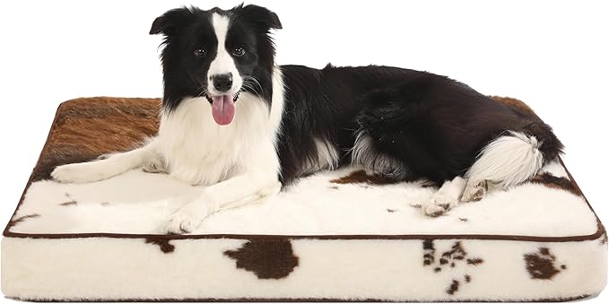 Bedfolks 4" Thick Orthopedic Dog Bed for Extra Large Dogs