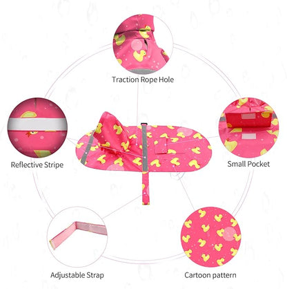 NACOCO Large Dog Raincoat Adjustable