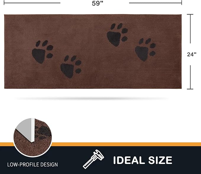 PURRUGS Dirt Trapper Door Mat 24" x 59"