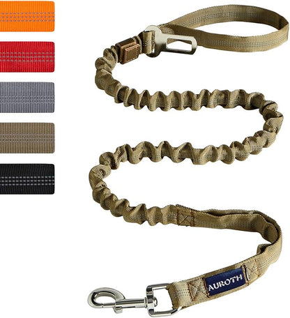 Bungee Dog Leash for Shock Absorption 6FT/4.5FT With 2 Padded