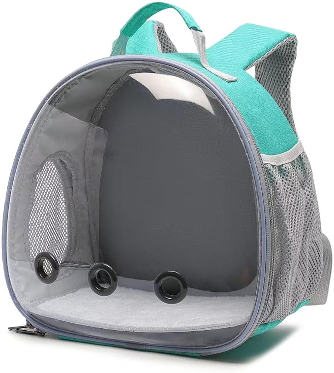 Small Animal Carrier Backpack Space Capsule Bubble Window Carrier Backpack for Lizard Guinea Pig（Green）