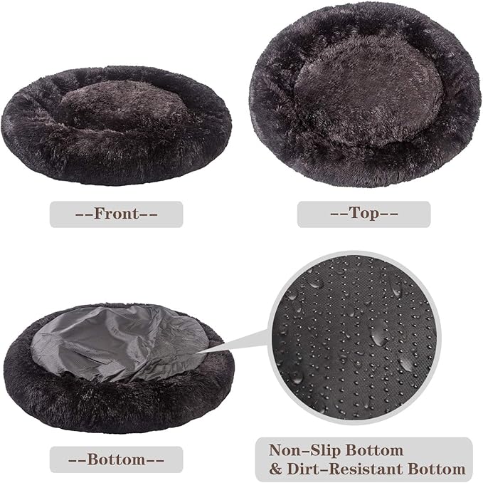 MFOX Calming Dog Bed (L/XL/XXL/XXXL) for Medium and 25/35/55/100lbs