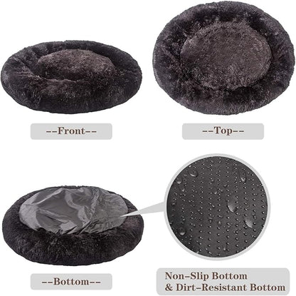 MFOX Calming Dog Bed (L/XL/XXL/XXXL) for Medium and 25/35/55/100lbs