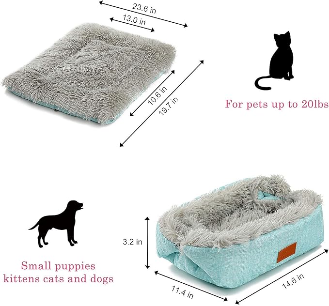 Cat Bed Small Dog Bed 23.6x19.7inch