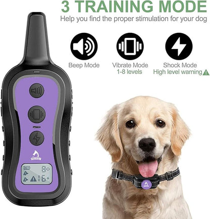 PATPET Dog Training Collar Dog Shock Collar with Remote 3 Training 1000 ft