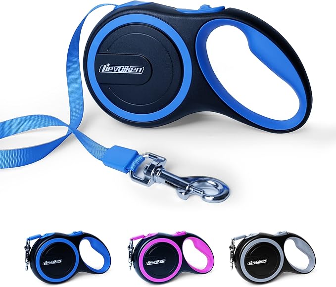 10 FT Retractable Dog Leash with No Tangle for Dog up to 33lbs