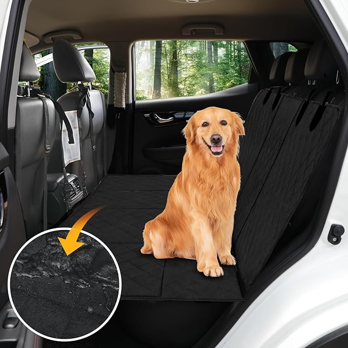 Easy-Going Waterproof Back Seat Extender for Dogs (53"x48", Black)