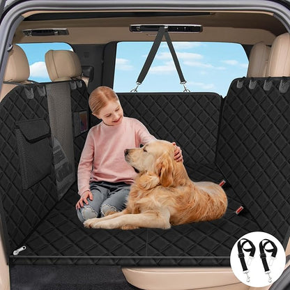 Dog Car Seat Cover for Back Seat with Strong Hard Bottom