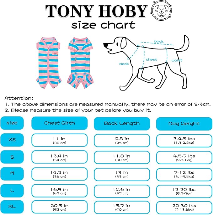 TONY HOBY Female Dog Pajamas