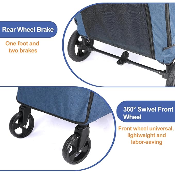 Dog Stroller Pet 4 Wheels,