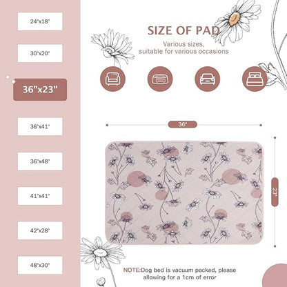 IEUUMLER Washable Pee Pads for Dogs 2 Pack EU007 (Pink 36"X24"-2pcs)