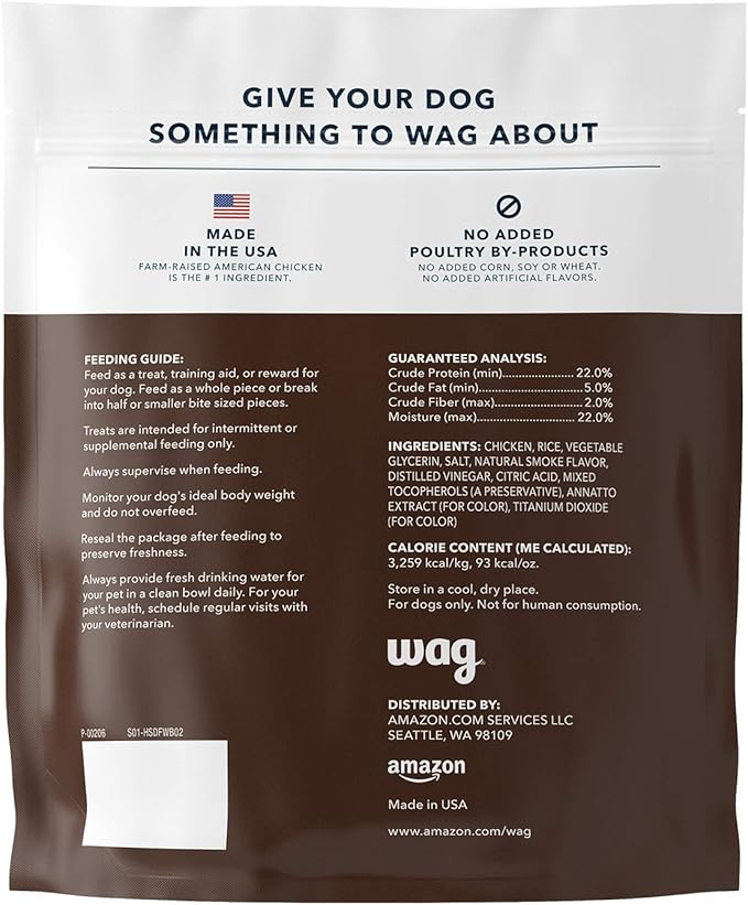 Amazon Brand - Wag Dog Treats Chicken and Waffle Bites 12oz