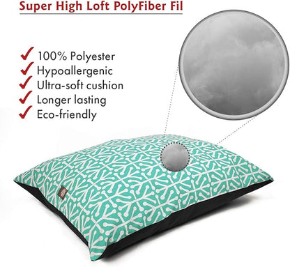 Majestic Pet Rectangle Medium Dog Bed Washable – Non Slip Comfy Pet Bed – Dog Crate Bed Super Value Pillow Dog Bed – Dog Kennel Bed for Sleeping 35 x 28 Inch