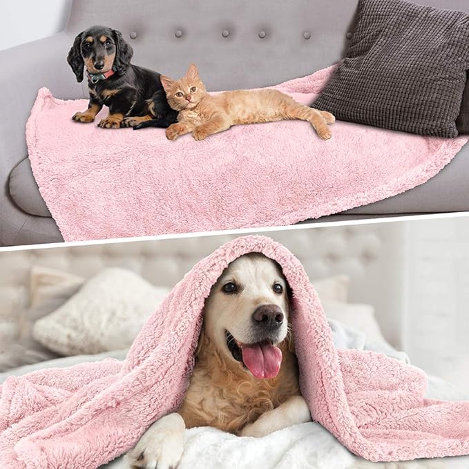 PetAmi Fluffy Waterproof Dog Blanket for Small Medium Dogs 24x32)