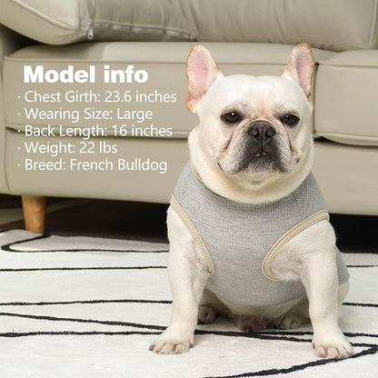 KYEESE 2Pack Dog T Shirts Waffle Stretchy Dog T-Shirts Lightweight Dog Tank Top Sleeveless Dog Vest