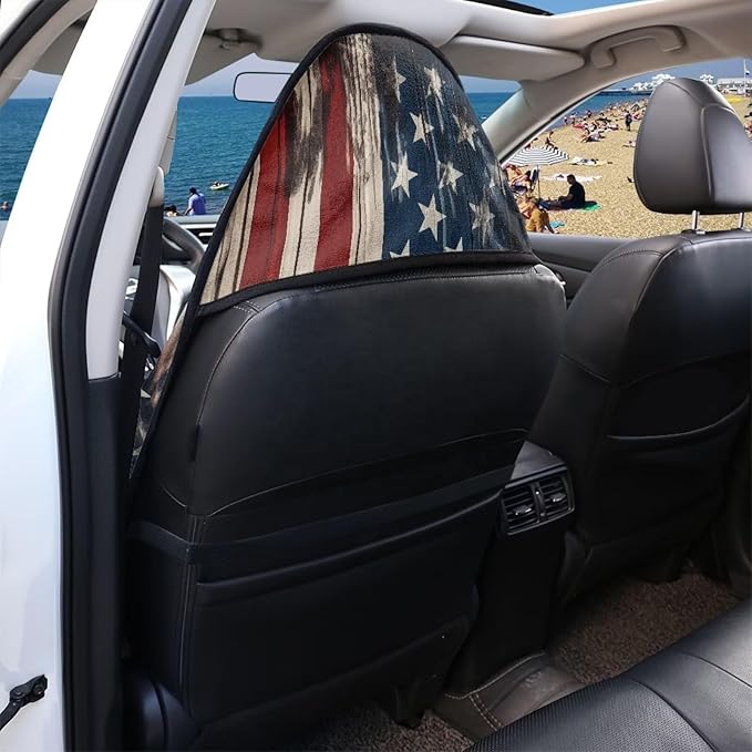USA Flag Waterproof Towel Car Seat Cover Anti-Slip Bucket Seat Protector Washable Car Accessories Decro Universal Seat Cover for Car