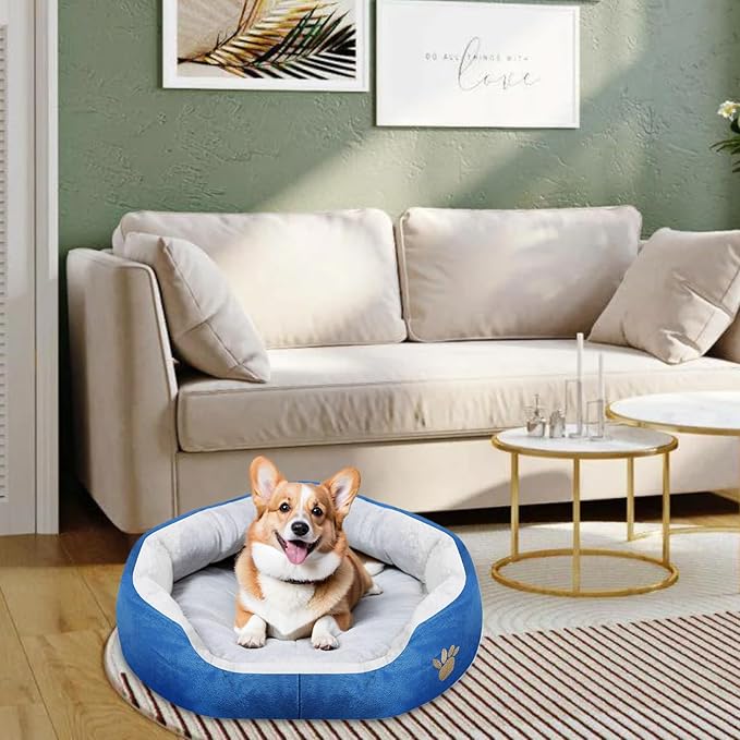 Round Dog Cat Beds Mattress Washable Pads Room