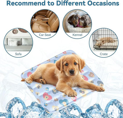 Enjoying Cooling Mat for Small Medium Dogs Cats 19.7" x 23.6" Pet