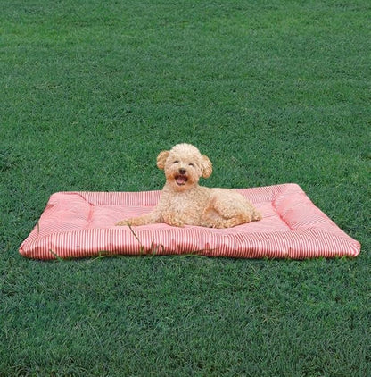 YOFANG Chew Proof Dog Bed-Outdoor Travel Camping Dog Bed,Waterproof Ripstop Nylon Fabric and Machine Washable,Indestructible and Easy to Clean Pet Bed Mat for Car,Sofa,Cage,34"x23"