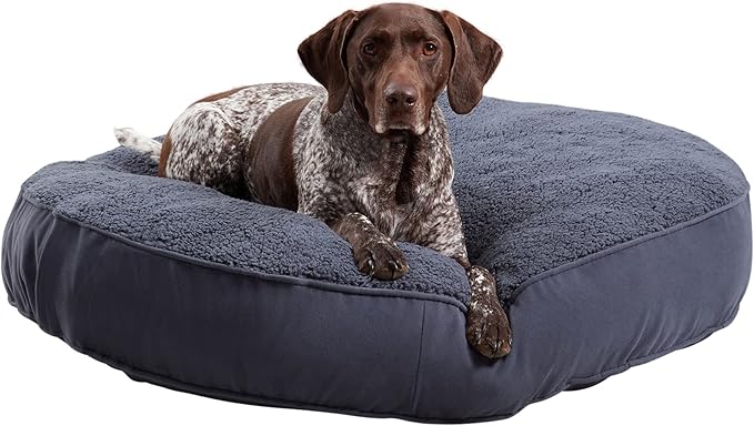 Happy Hounds Scout Deluxe Round Pillow Style Sherpa Dog Bed (42 x 42 in.),