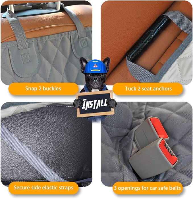 Honest Bench Dog Car Seat Covers with Side Flap 61" W 51" L)