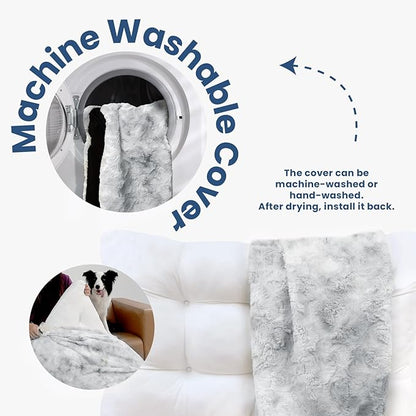 Washable Dog Bed Deluxe Breeds.29 * 20",Gray