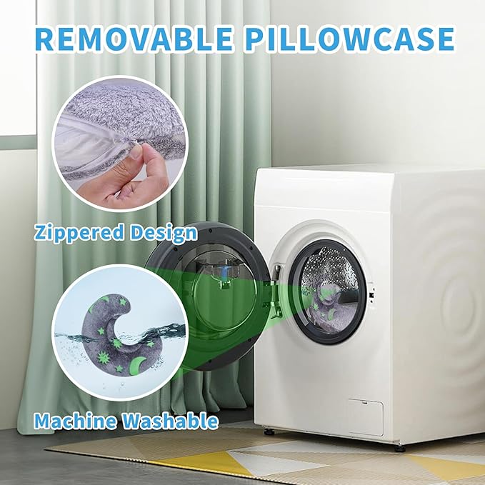 Glow-in-the-Dark U-Shaped Calming Pet Pillow for Dogs & Cats