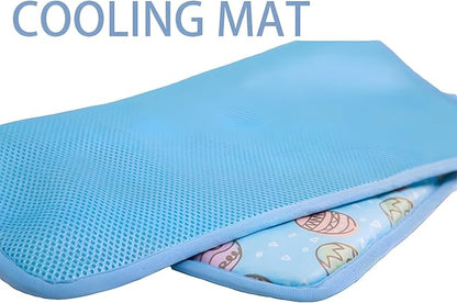 DELIFUR Dog Cooling Mat- Pet Cooling Mat Outdoor for Dogs Self Cooling Pad for Small Medium Dog Machine Washable (Large